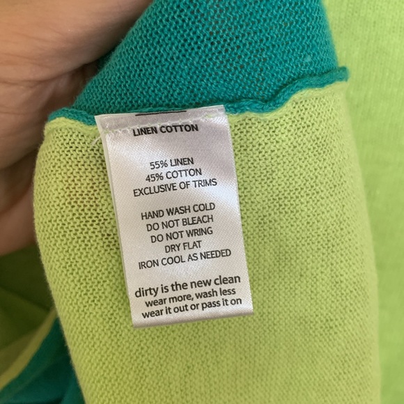 Horny Toad Linen Blend Colorblock Sweater Size XS NWT - Picture 7 of 8